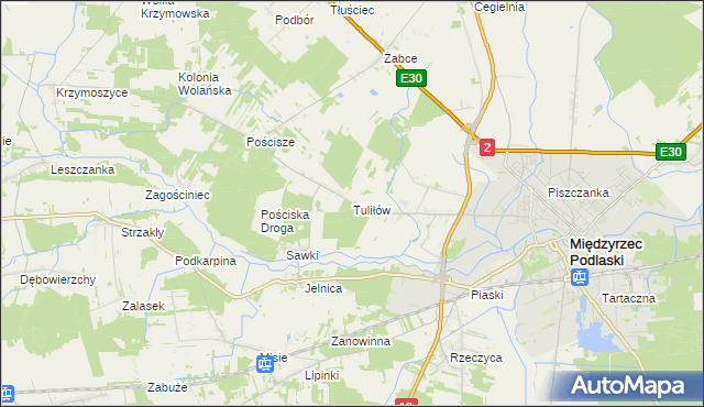 mapa Tuliłów, Tuliłów na mapie Targeo