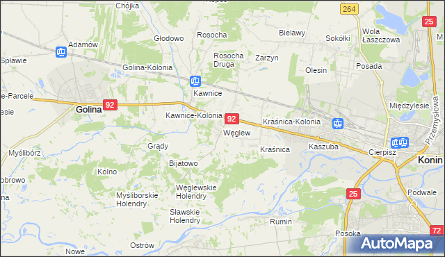 mapa Węglew, Węglew na mapie Targeo