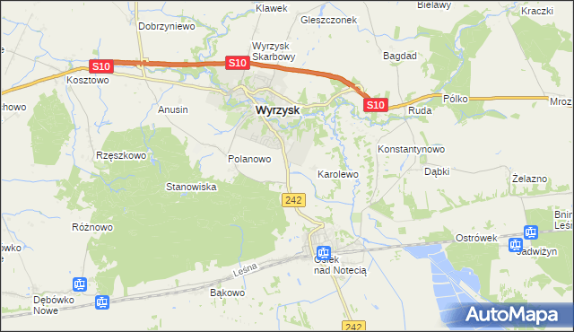 mapa Wiernowo, Wiernowo na mapie Targeo