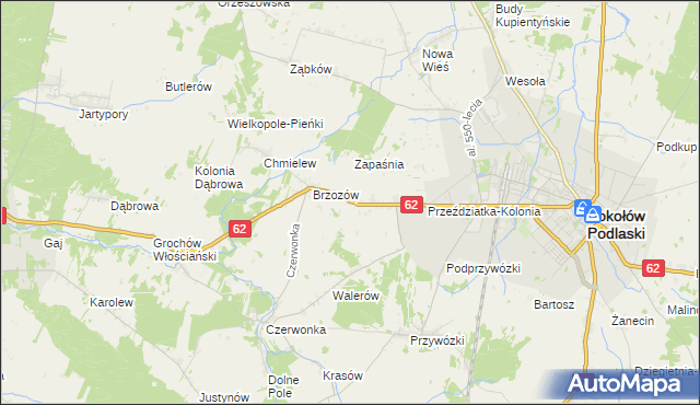 mapa Brzozów-Kolonia, Brzozów-Kolonia na mapie Targeo