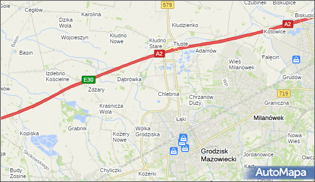 mapa Chlebnia, Chlebnia na mapie Targeo