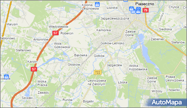 mapa Gołków, Gołków na mapie Targeo