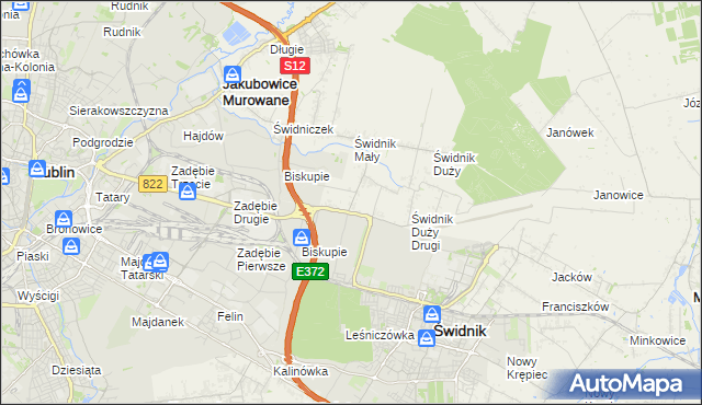 mapa Kolonia Świdnik Mały, Kolonia Świdnik Mały na mapie Targeo