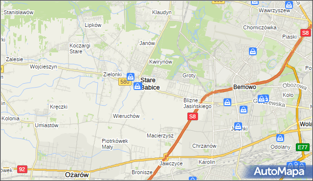 mapa Latchorzew, Latchorzew na mapie Targeo