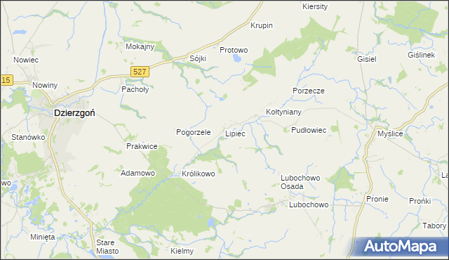 mapa Lipiec, Lipiec na mapie Targeo