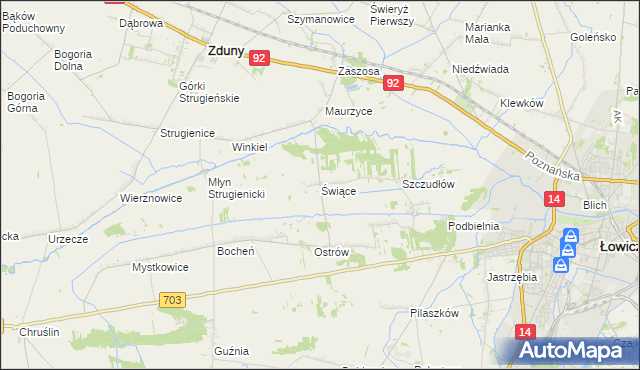 mapa Świące, Świące na mapie Targeo