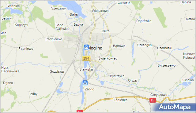 mapa Świerkówiec, Świerkówiec na mapie Targeo