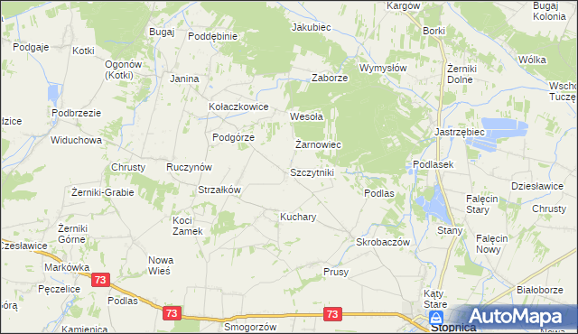 mapa Szczytniki gmina Stopnica, Szczytniki gmina Stopnica na mapie Targeo