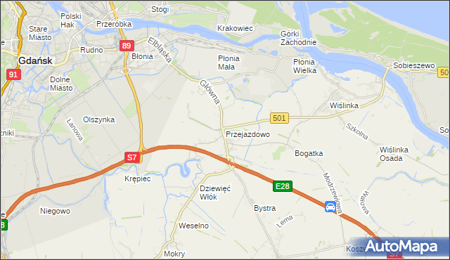 mapa Przejazdowo, Przejazdowo na mapie Targeo