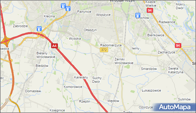 mapa Biestrzyków, Biestrzyków na mapie Targeo
