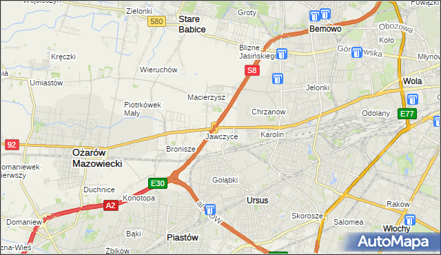 mapa Mory gmina Ożarów Mazowiecki, Mory gmina Ożarów Mazowiecki na mapie Targeo