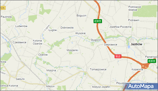 mapa Sieprawki, Sieprawki na mapie Targeo