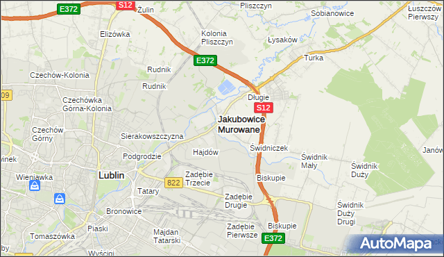 mapa Wólka powiat lubelski, Wólka powiat lubelski na mapie Targeo