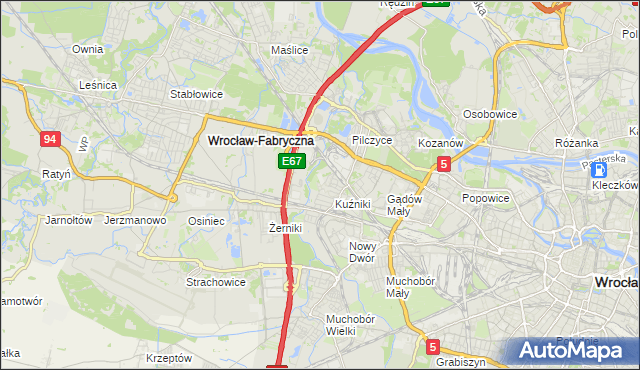 mapa Fabryczna, Fabryczna na mapie Targeo