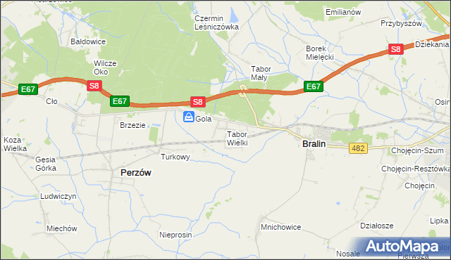 mapa Tabor Wielki, Tabor Wielki na mapie Targeo
