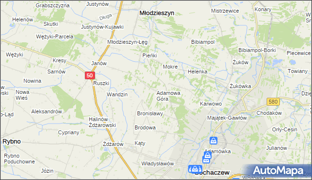 mapa Adamowa Góra, Adamowa Góra na mapie Targeo