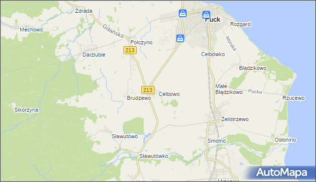 mapa Celbowo, Celbowo na mapie Targeo