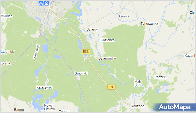 mapa Dziarnówko, Dziarnówko na mapie Targeo