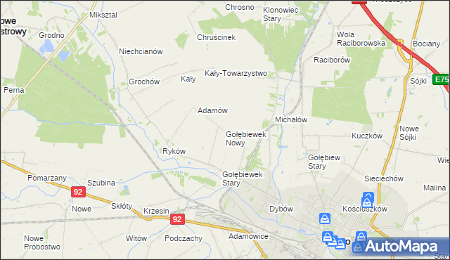 mapa Gołębiewek Nowy, Gołębiewek Nowy na mapie Targeo