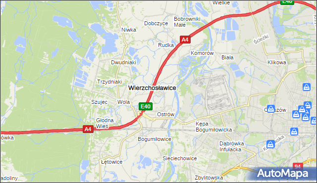 mapa Gosławice gmina Wierzchosławice, Gosławice gmina Wierzchosławice na mapie Targeo