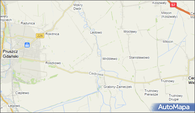 mapa Grabiny-Zameczek Osada, Grabiny-Zameczek Osada na mapie Targeo