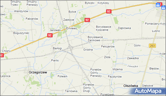 mapa Grodna, Grodna na mapie Targeo