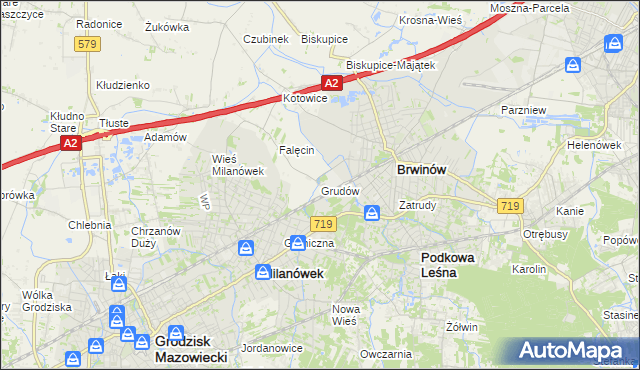 mapa Grudów, Grudów na mapie Targeo