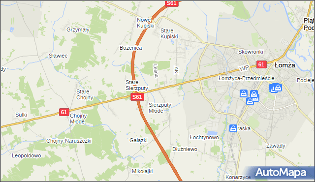 mapa Janowo gmina Łomża, Janowo gmina Łomża na mapie Targeo