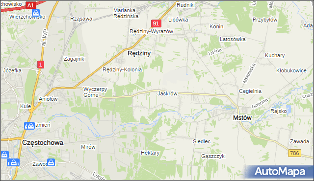 mapa Jaskrów, Jaskrów na mapie Targeo