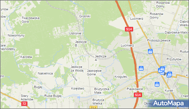 mapa Jedlicze A, Jedlicze A na mapie Targeo