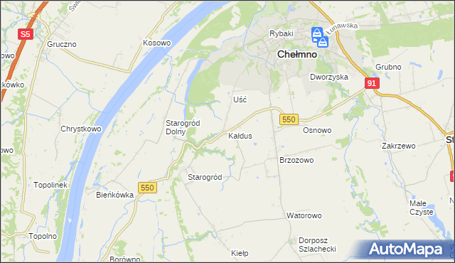 mapa Kałdus, Kałdus na mapie Targeo
