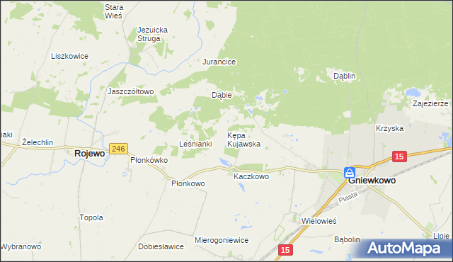 mapa Kępa Kujawska, Kępa Kujawska na mapie Targeo