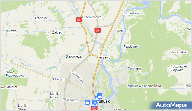 mapa Kleszewo, Kleszewo na mapie Targeo