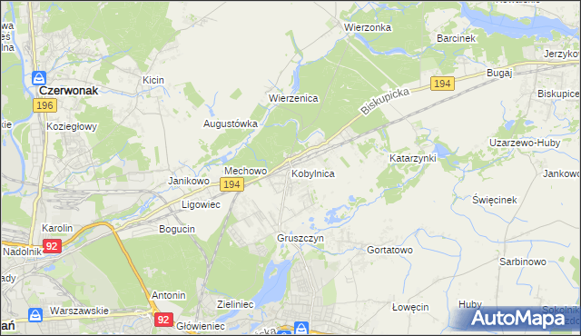 mapa Kobylnica gmina Swarzędz, Kobylnica gmina Swarzędz na mapie Targeo