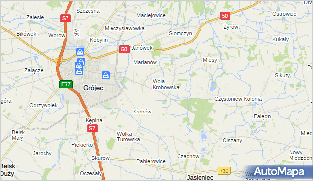 mapa Kociszew gmina Grójec, Kociszew gmina Grójec na mapie Targeo