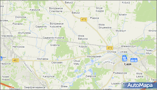 mapa Kopyść, Kopyść na mapie Targeo