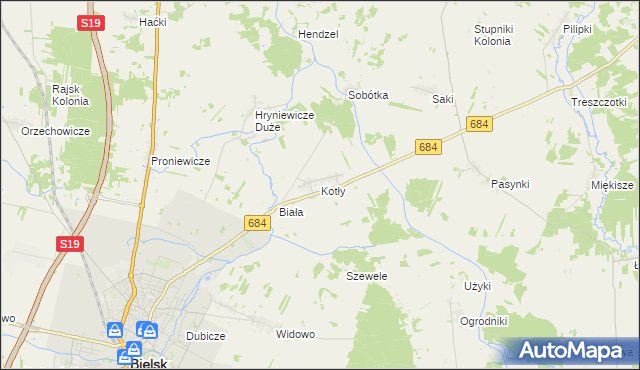 mapa Kotły, Kotły na mapie Targeo