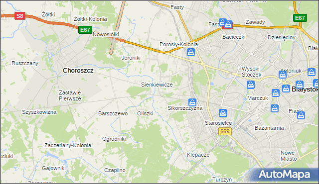 mapa Krupniki, Krupniki na mapie Targeo
