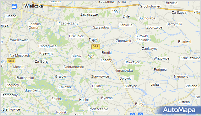 mapa Łazany, Łazany na mapie Targeo