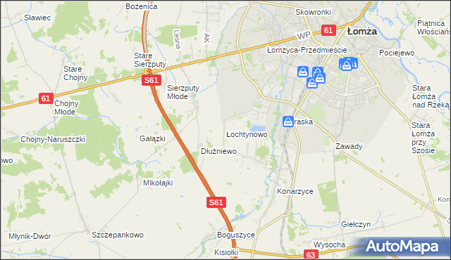 mapa Łochtynowo, Łochtynowo na mapie Targeo