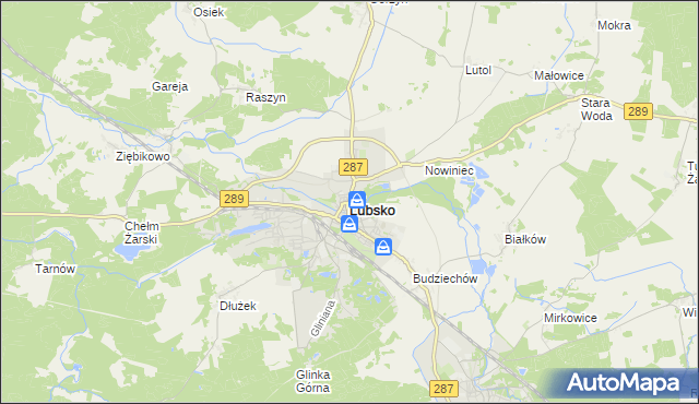 mapa Lubsko, Lubsko na mapie Targeo