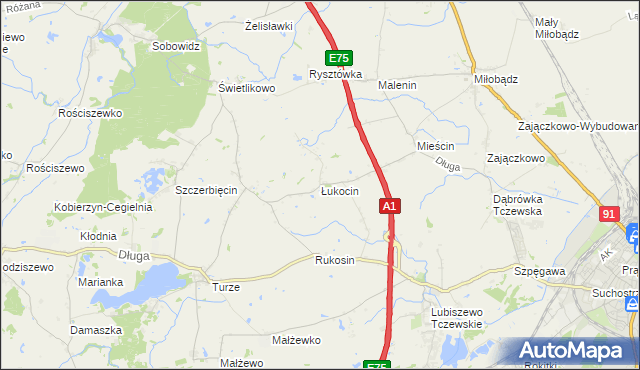 mapa Łukocin, Łukocin na mapie Targeo