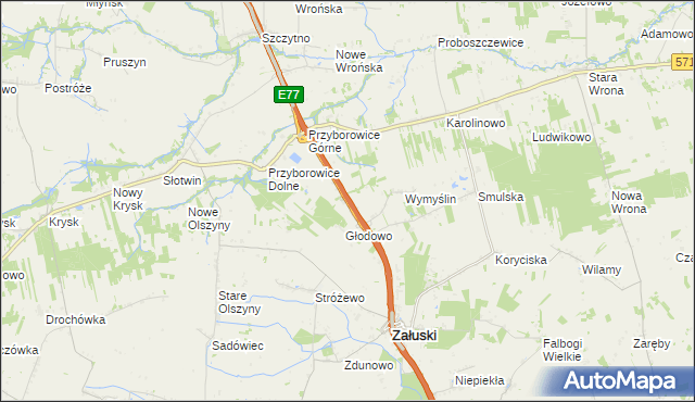 mapa Michałówek gmina Załuski, Michałówek gmina Załuski na mapie Targeo