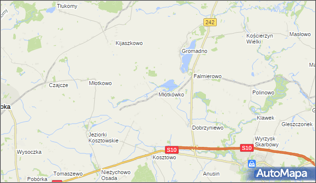 mapa Młotkówko, Młotkówko na mapie Targeo