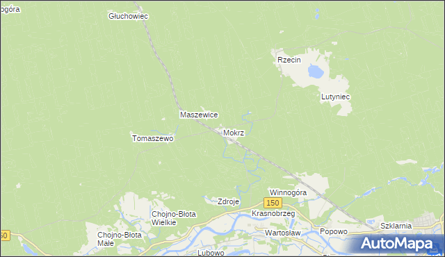 mapa Mokrz, Mokrz na mapie Targeo