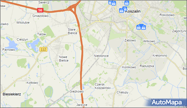 mapa Niekłonice, Niekłonice na mapie Targeo