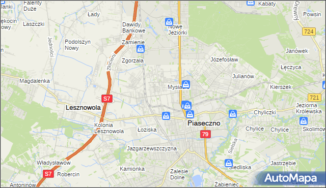 mapa Nowa Iwiczna, Nowa Iwiczna na mapie Targeo
