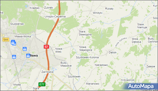 mapa Nowa Sławogóra, Nowa Sławogóra na mapie Targeo