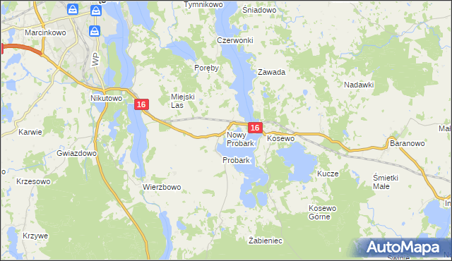 mapa Nowy Probark, Nowy Probark na mapie Targeo