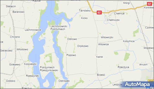 mapa Orpikowo, Orpikowo na mapie Targeo